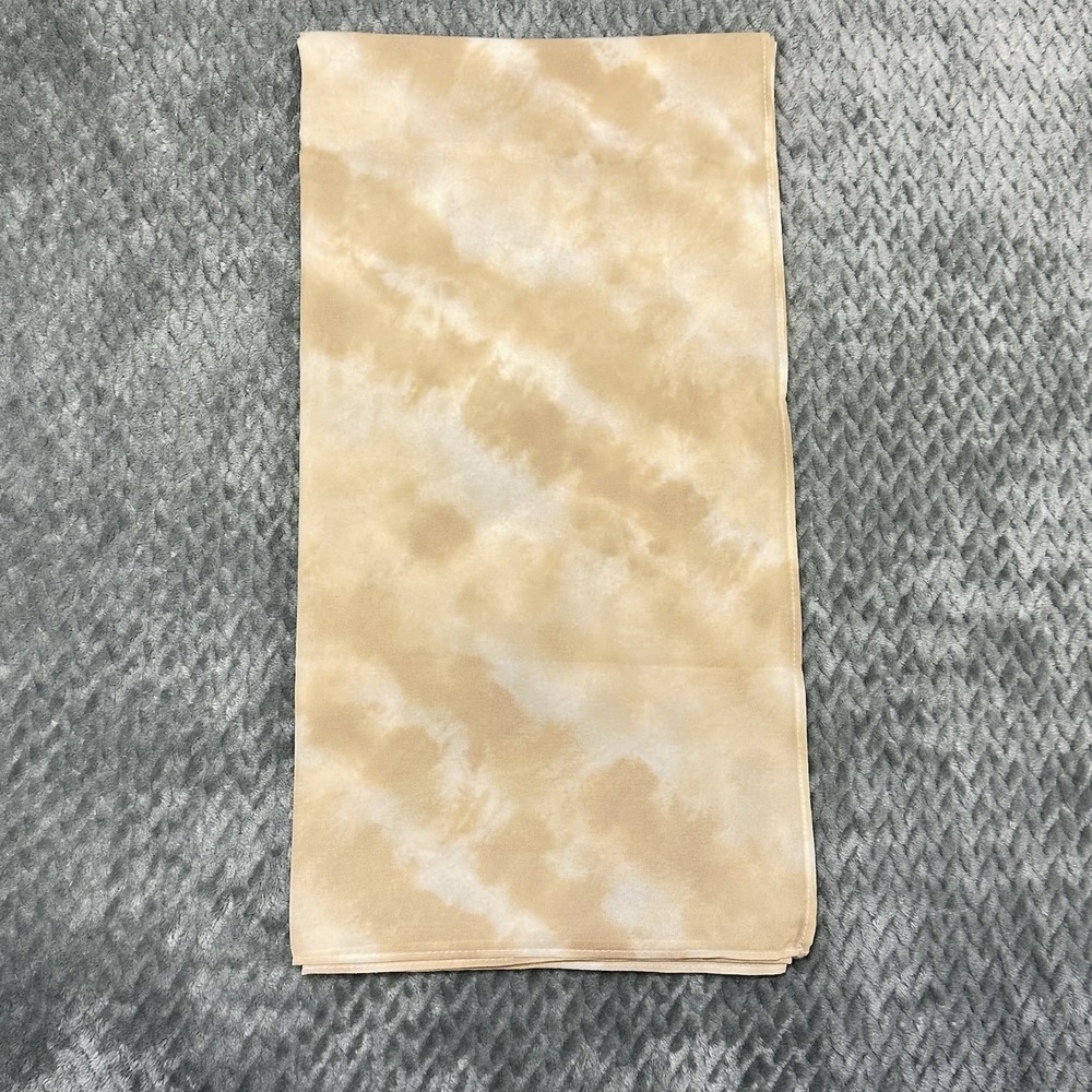 Colleen Lopez Shawl Wrap Scarf Bohemian Chic Hippy Sheer Tie Dye Neutral Beige - Picture 4 of 10